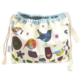 Emma Ball - Drawstring Bag - Stitched Birdies