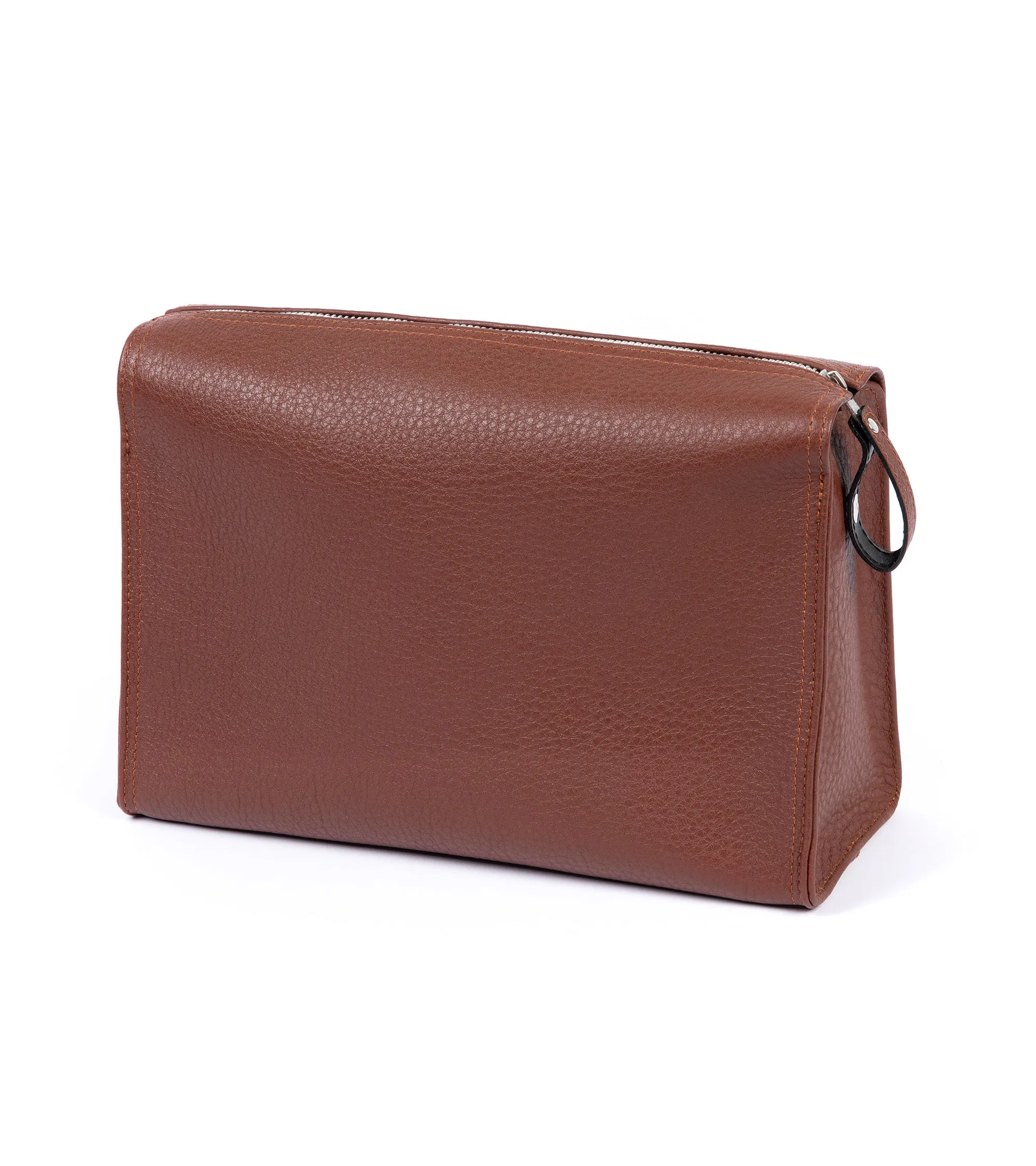 F. Hammann Leather Wash Bag: Tan