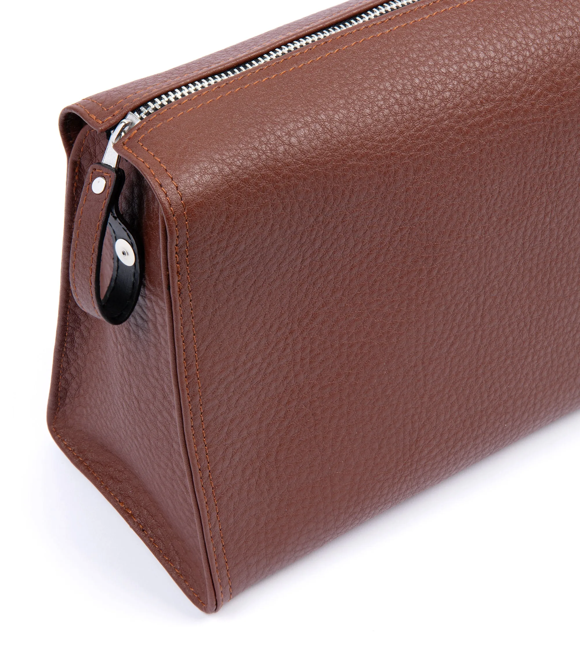 F. Hammann Leather Wash Bag: Tan