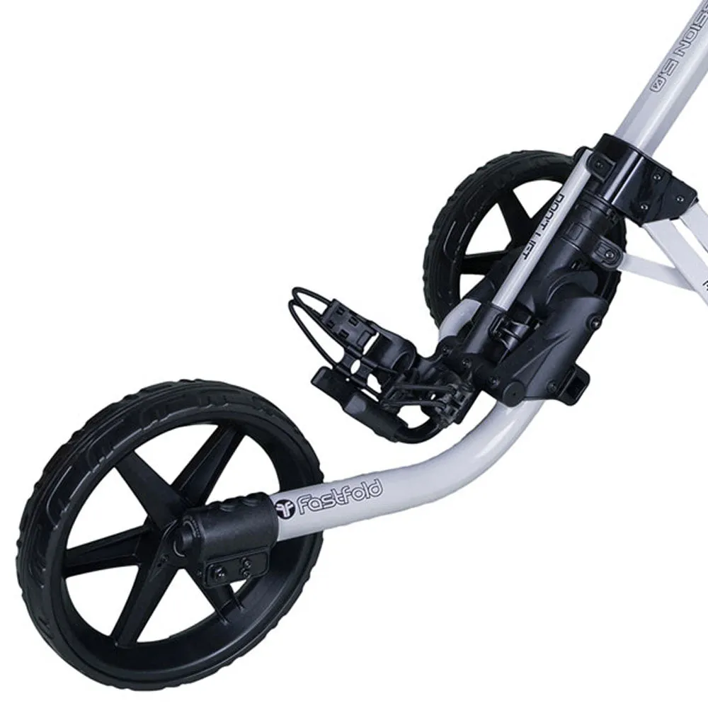 Fastfold Mission 5.0 3-Wheel Push Trolley - Shiny White/Black