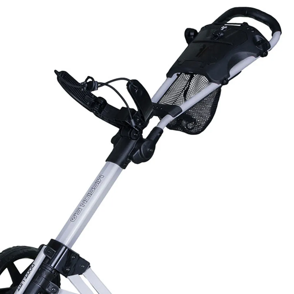 Fastfold Mission 5.0 3-Wheel Push Trolley - Shiny White/Black