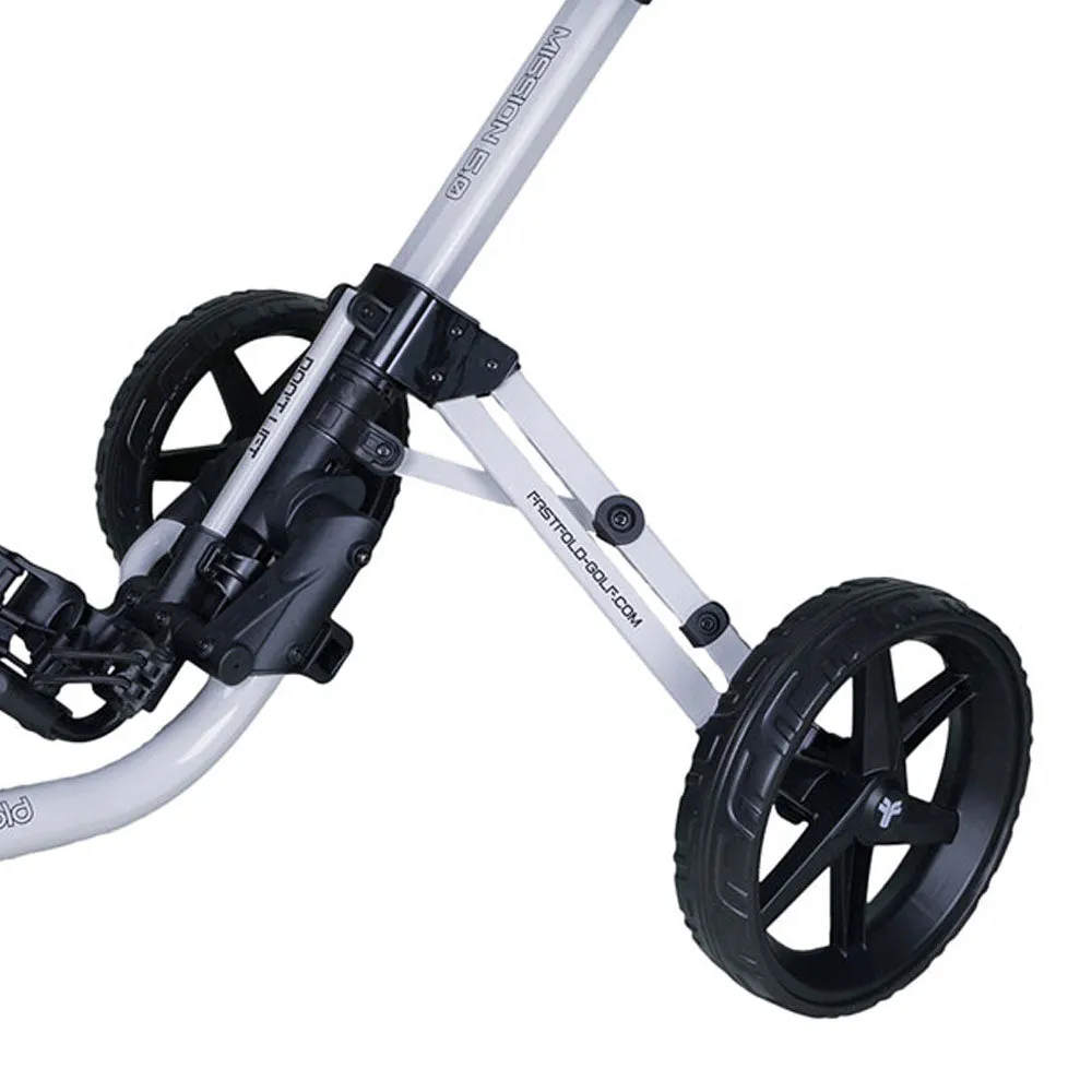 Fastfold Mission 5.0 3-Wheel Push Trolley - Shiny White/Black