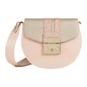 Furla Metropolis Mini Round Crossbody Bag - Platino Candy Rose