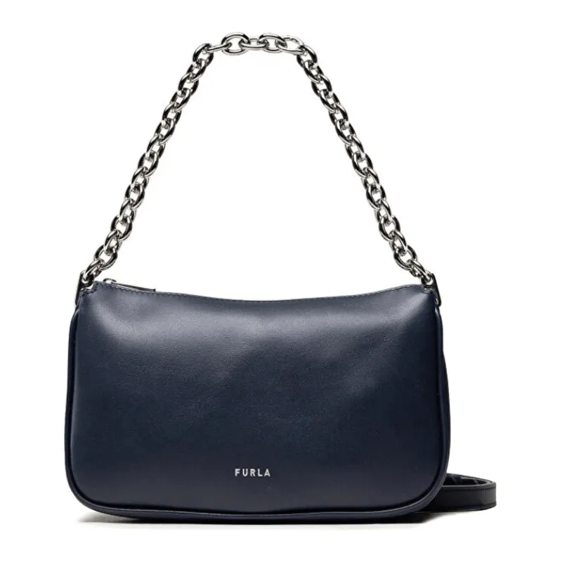 Furla 'Moon' Small Shoulder Bag - Navy Blue