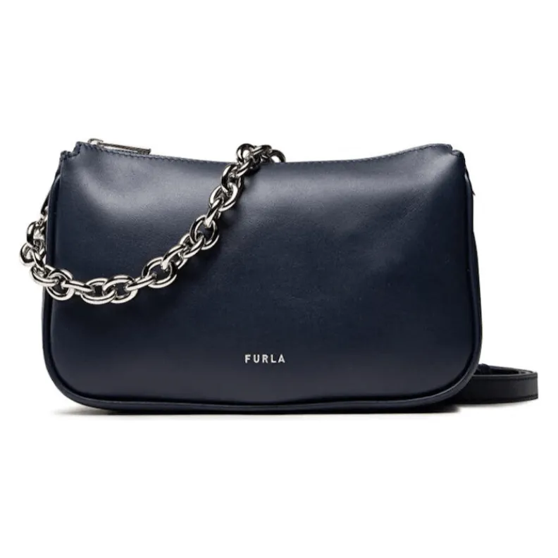 Furla 'Moon' Small Shoulder Bag - Navy Blue