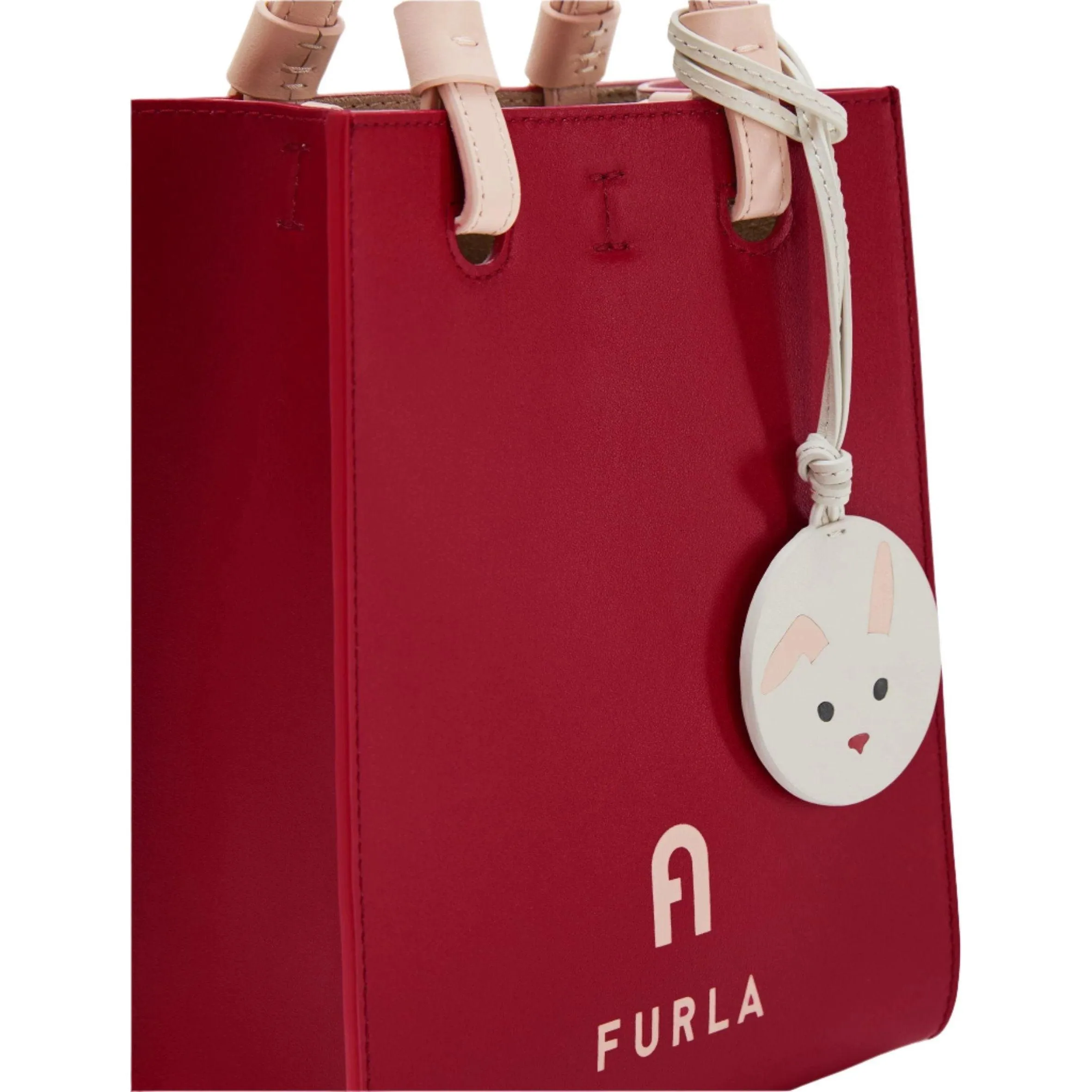 Furla Varsity Mini Tote Bag - Red & Rose