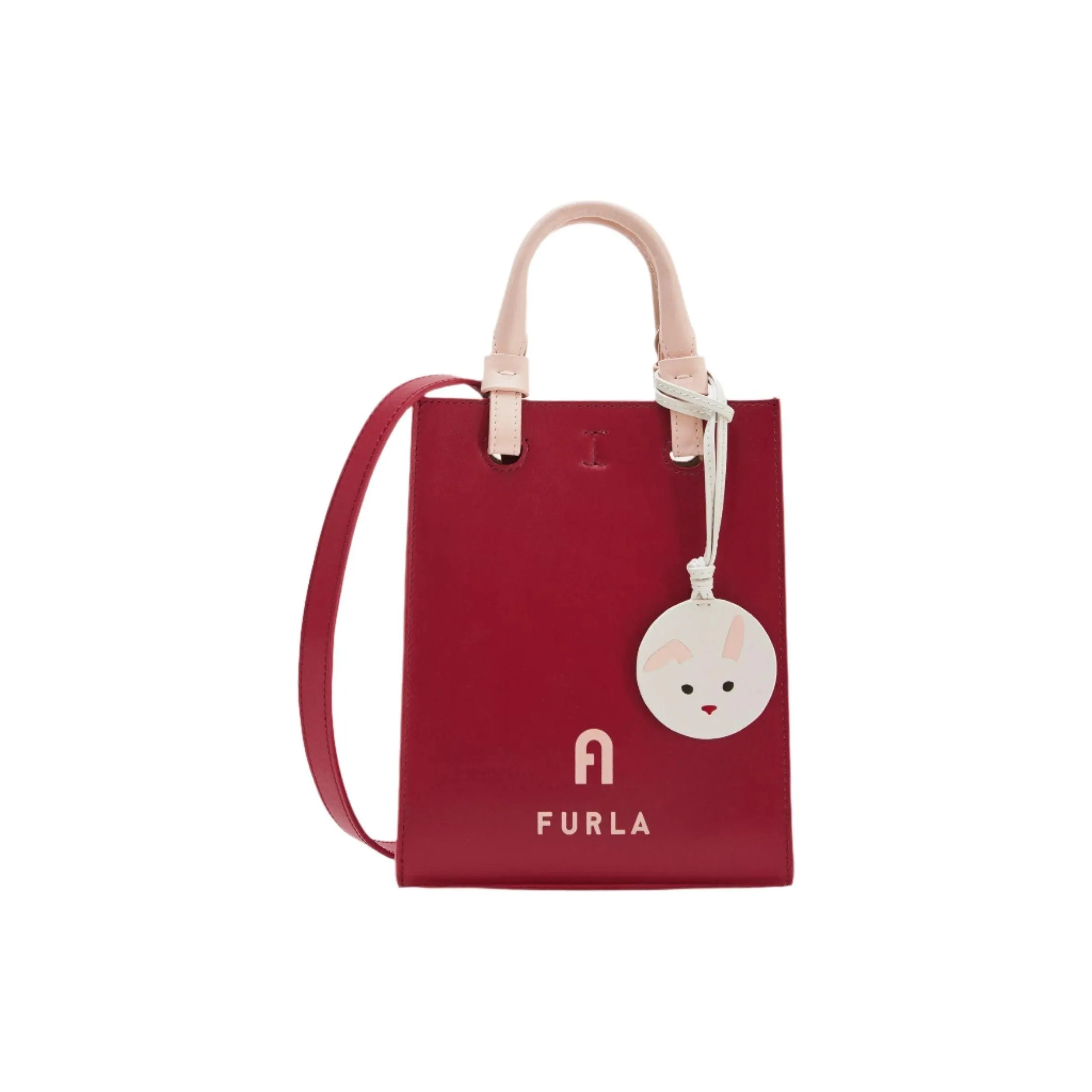 Furla Varsity Mini Tote Bag - Red & Rose