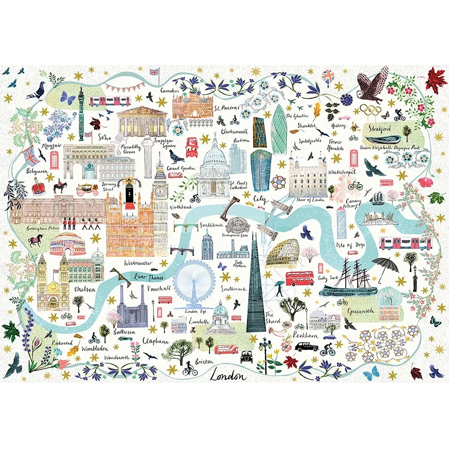 Gibsons Map of London 1000 Piece Puzzle - Josie Shenoy