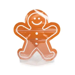 Gingerbread Man Shaped Cookie Bag - 10 BAGS