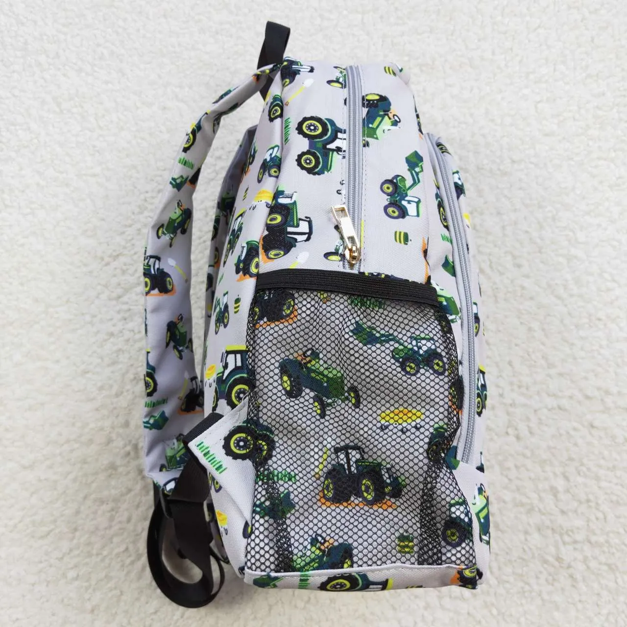 green truck print backpack bag BA0085