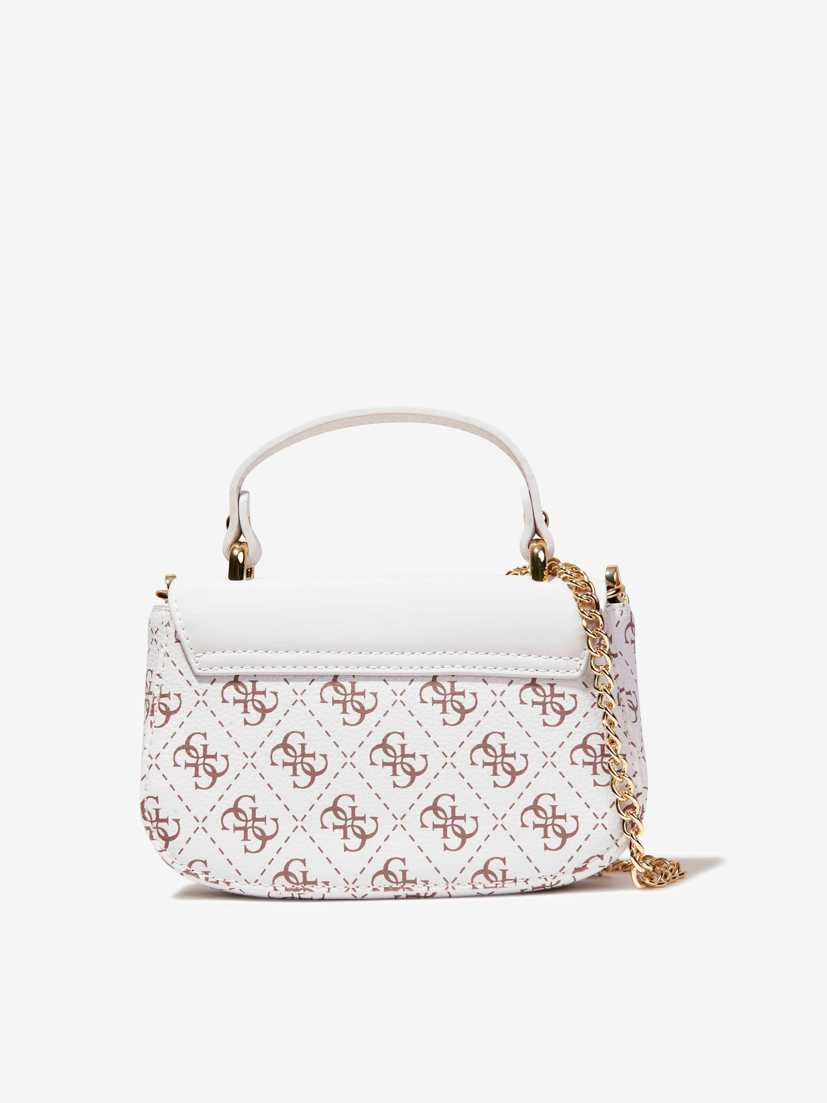 Guess Girls Crossbody Flap Bag in White