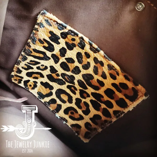 Hair on Hide Box Handbag w/ Leopard Accents