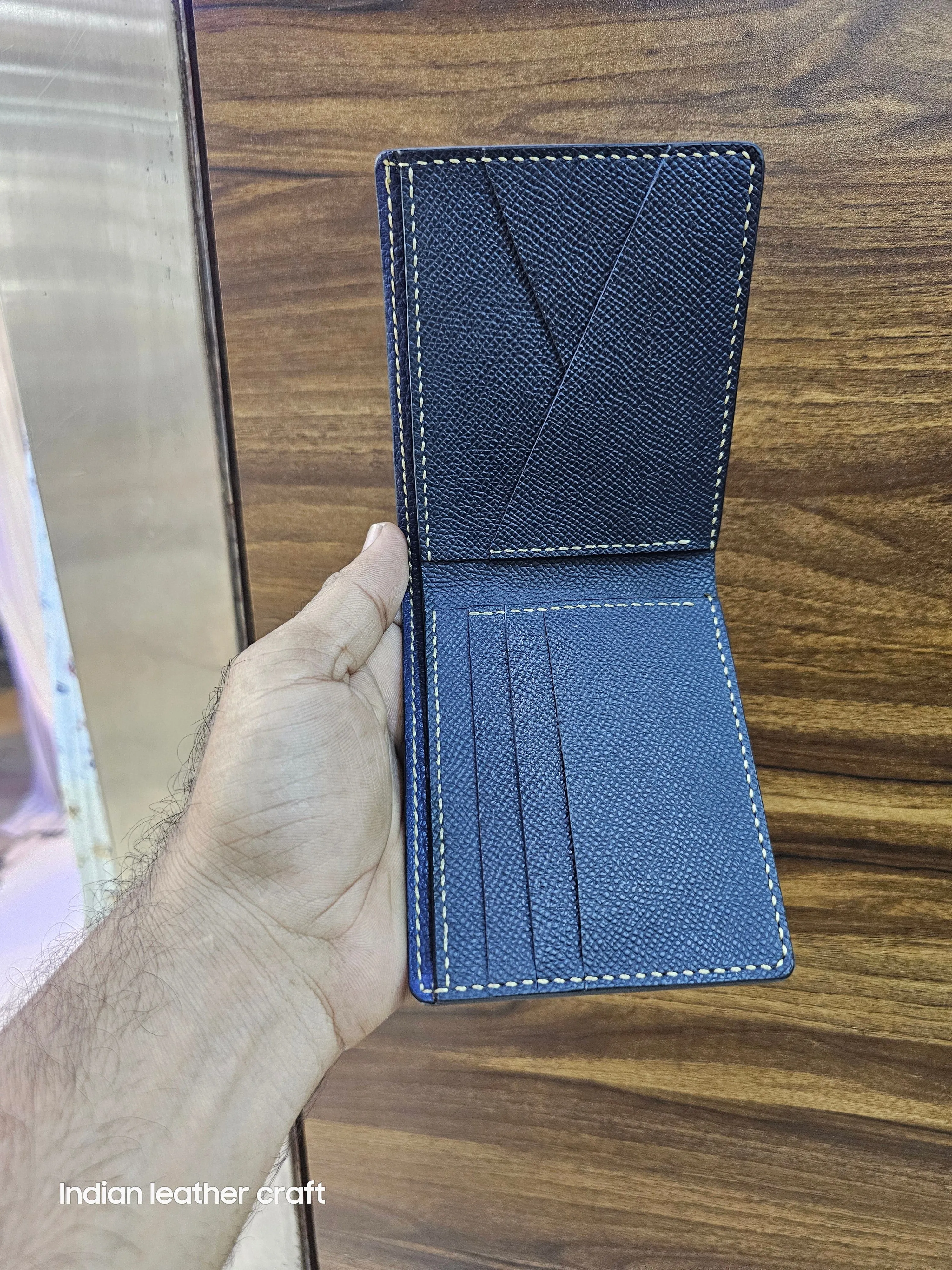 Handmade epsom leather wallet