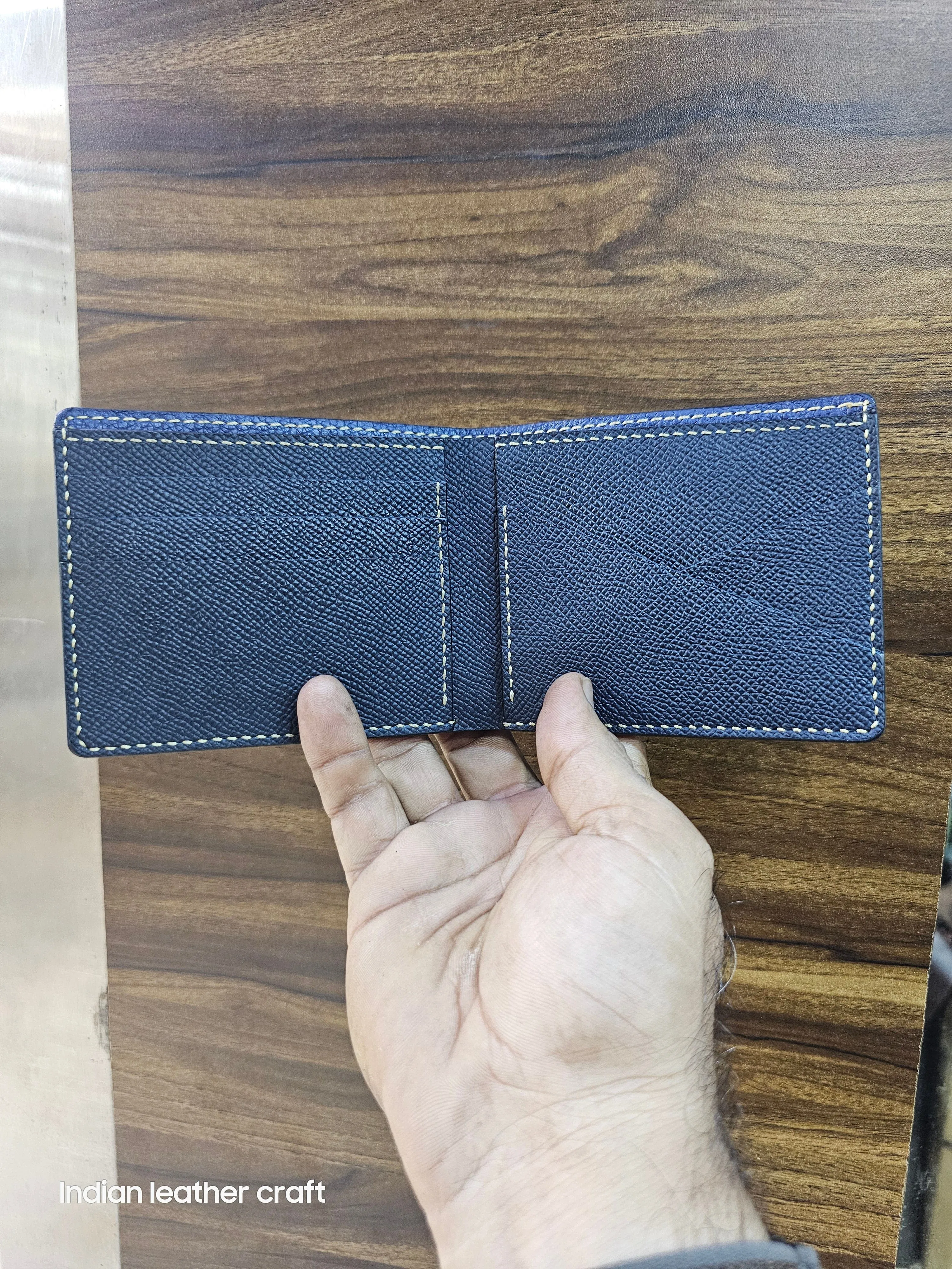 Handmade epsom leather wallet