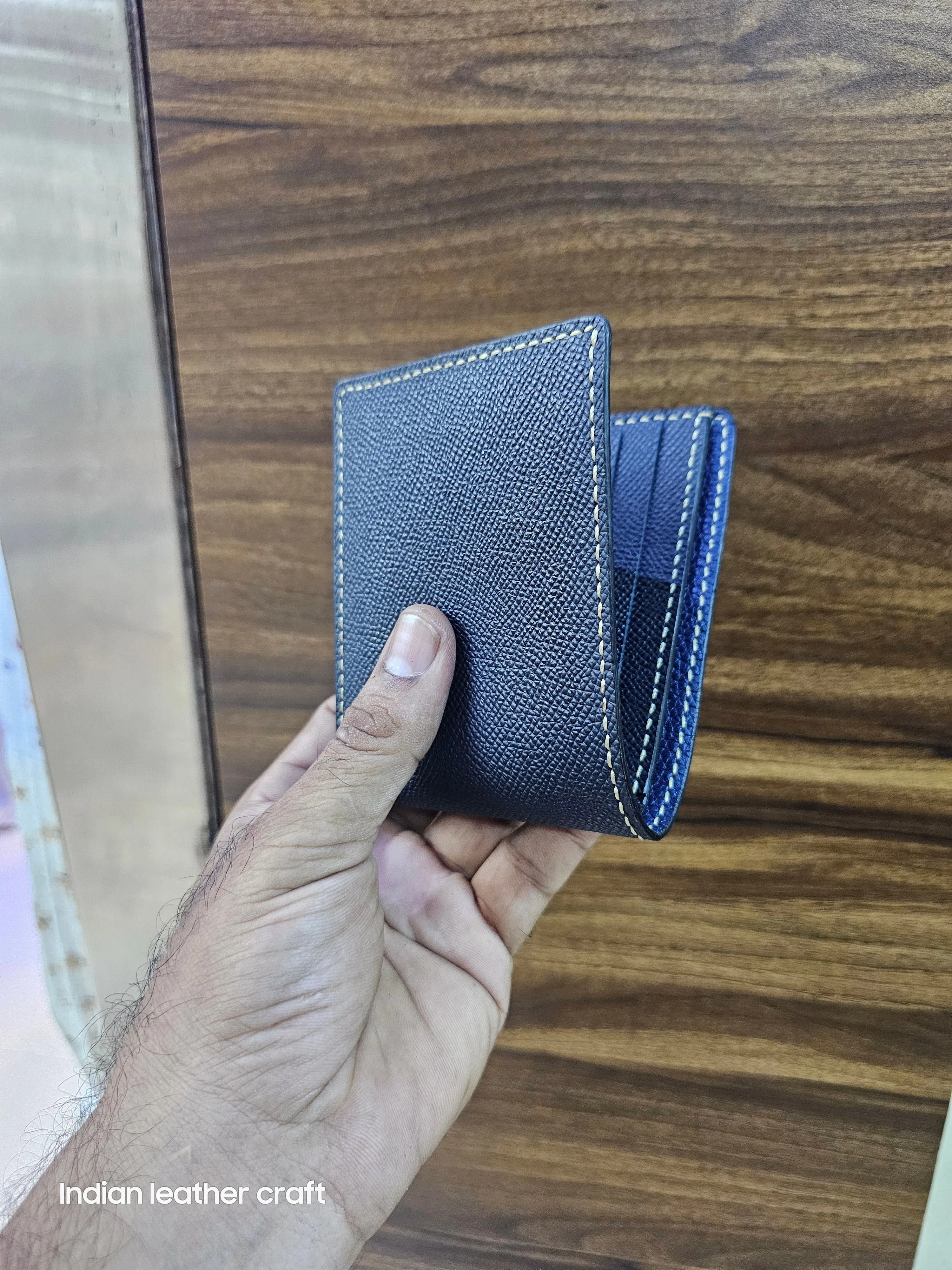 Handmade epsom leather wallet