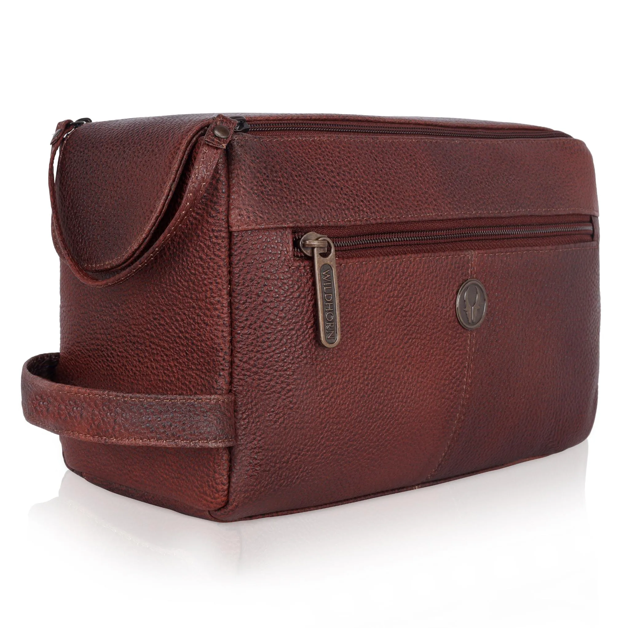 HAVELOCK Leather Toiletry Bag For Men & Women