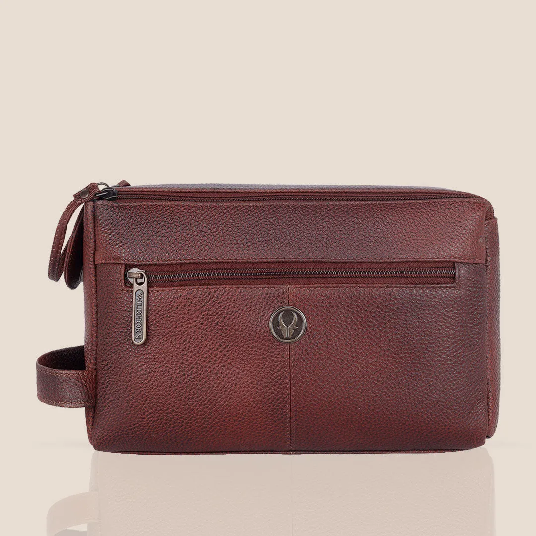 HAVELOCK Leather Toiletry Bag For Men & Women