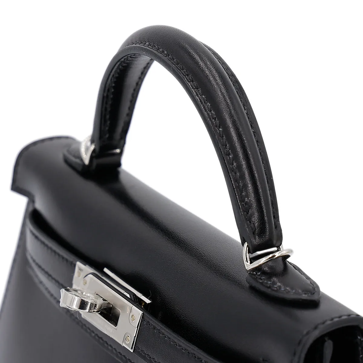 HERMÈS MINI KELLY CROSSBODY BAG IN BLACK BOX