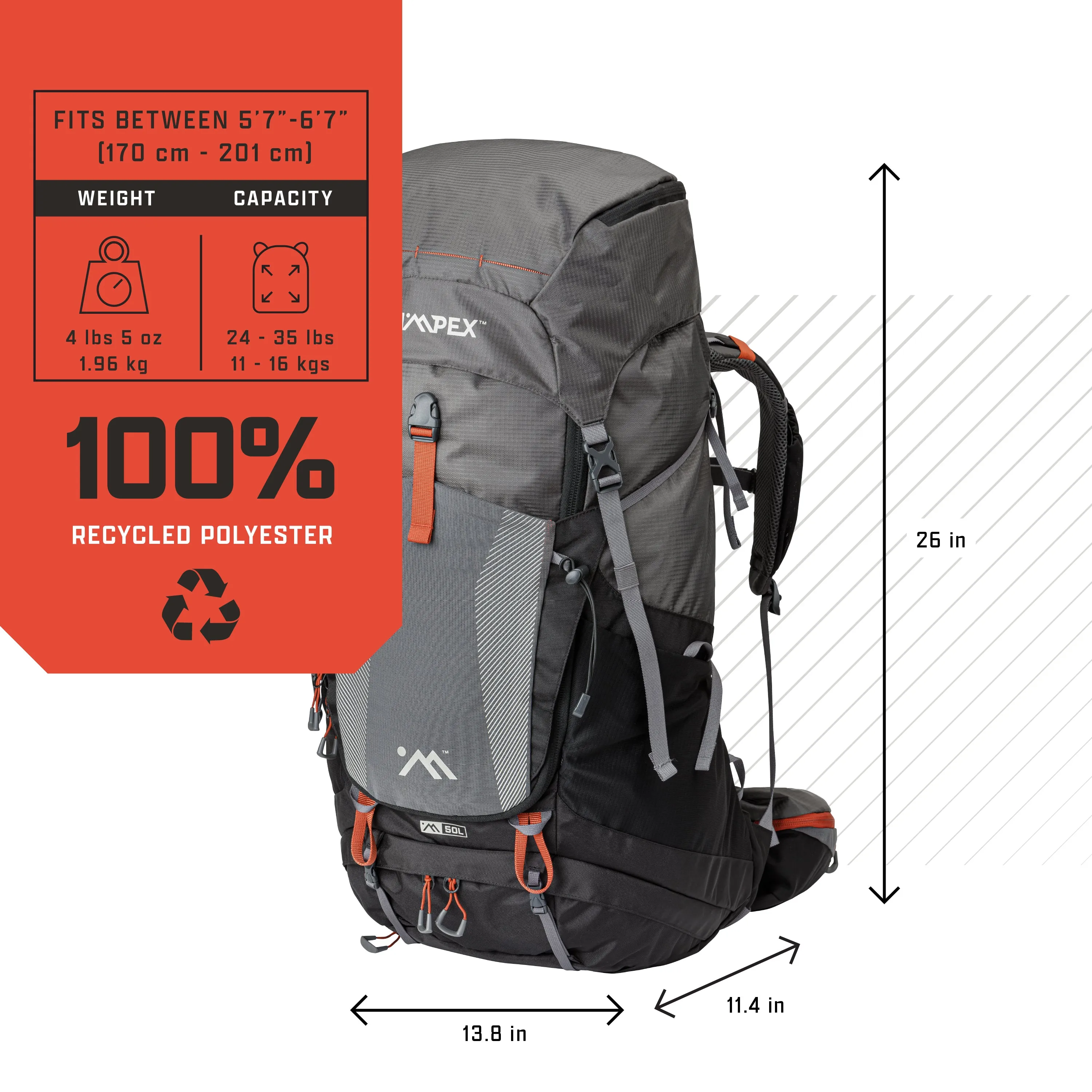 Hiking Backpack 50L