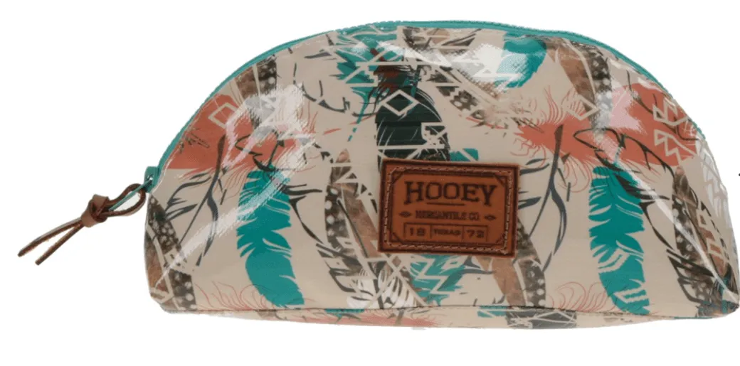 Hooey Feather Pattern Cosmetic Bag MB015-01 MB015-02