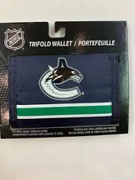 JF Sports NHL Vancouver Canucks Tri-Fold Nylon Wallet