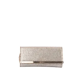 Jimmy Choo Glitter Fabric Milla Chain Wallet