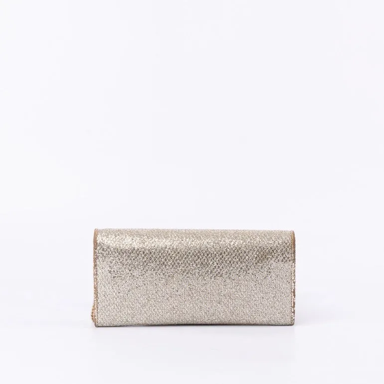 Jimmy Choo Glitter Fabric Milla Chain Wallet