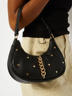 Keily Heart Stud Shoulder Bag