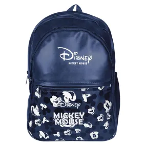 Kuber Industries Disney Mickey School Bag | Leather School Bags | Student Bookbag | School Bag for Girls & Boys | School Backpack for Kids | 3 Compartments School Bag | Blue