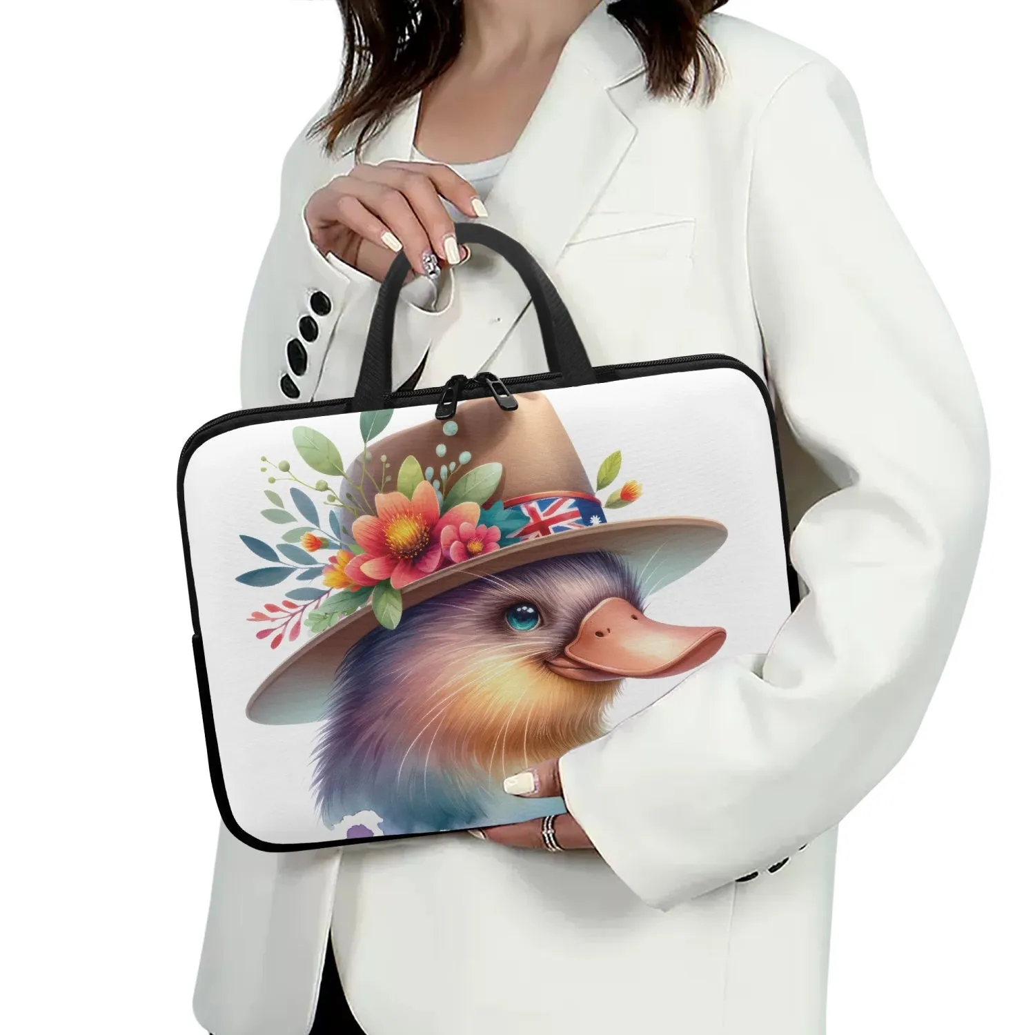 Laptop Sleeve with Handles - Australian Animals - Platypus