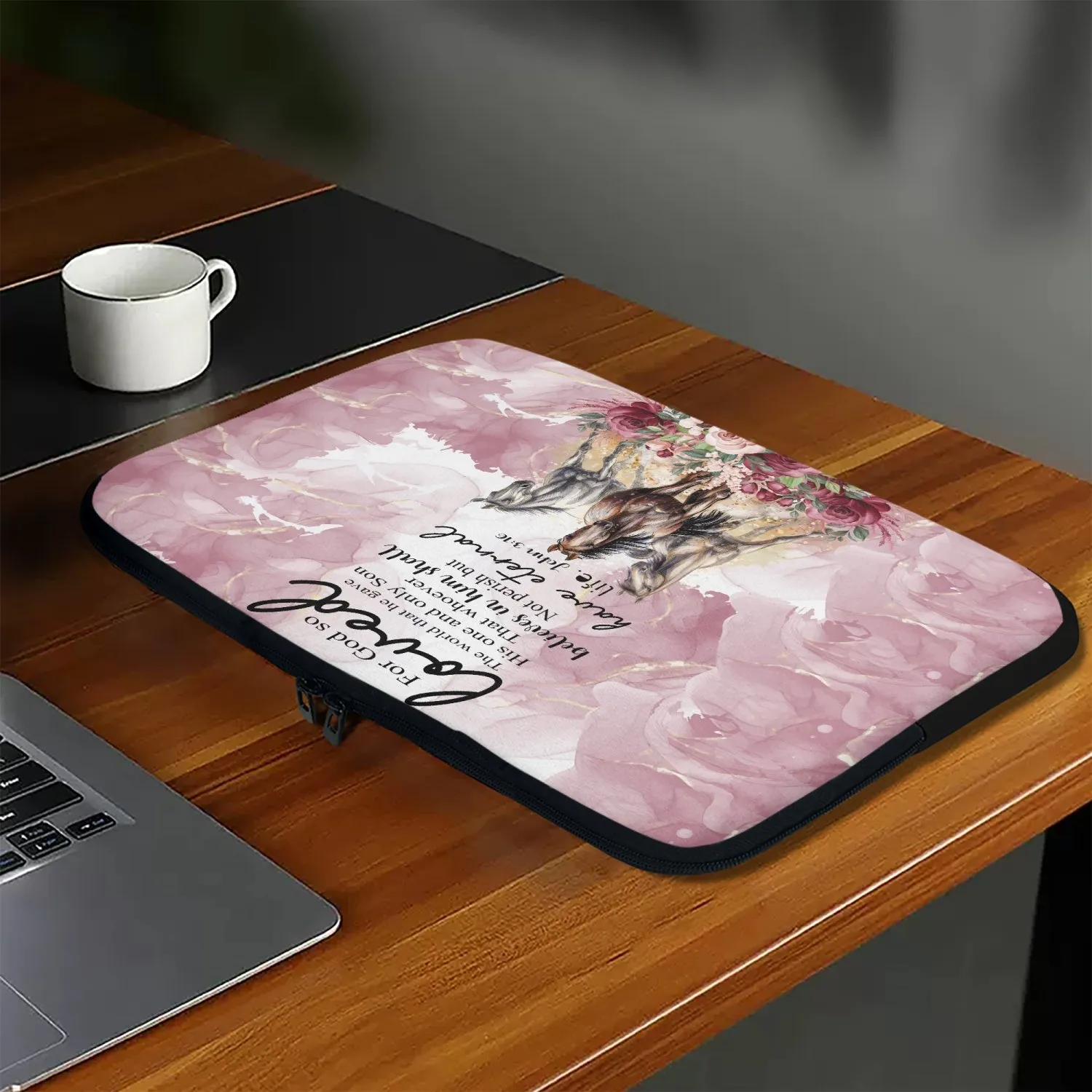 Laptop Sleeve - without handles - Horses Bible Quote