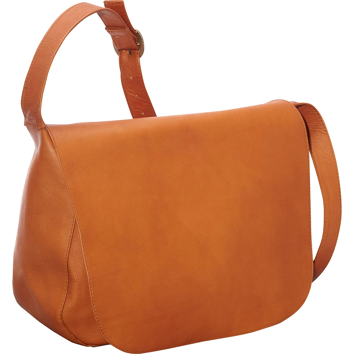 Le Donne Leather Classic Full Flap Shoulder Bag