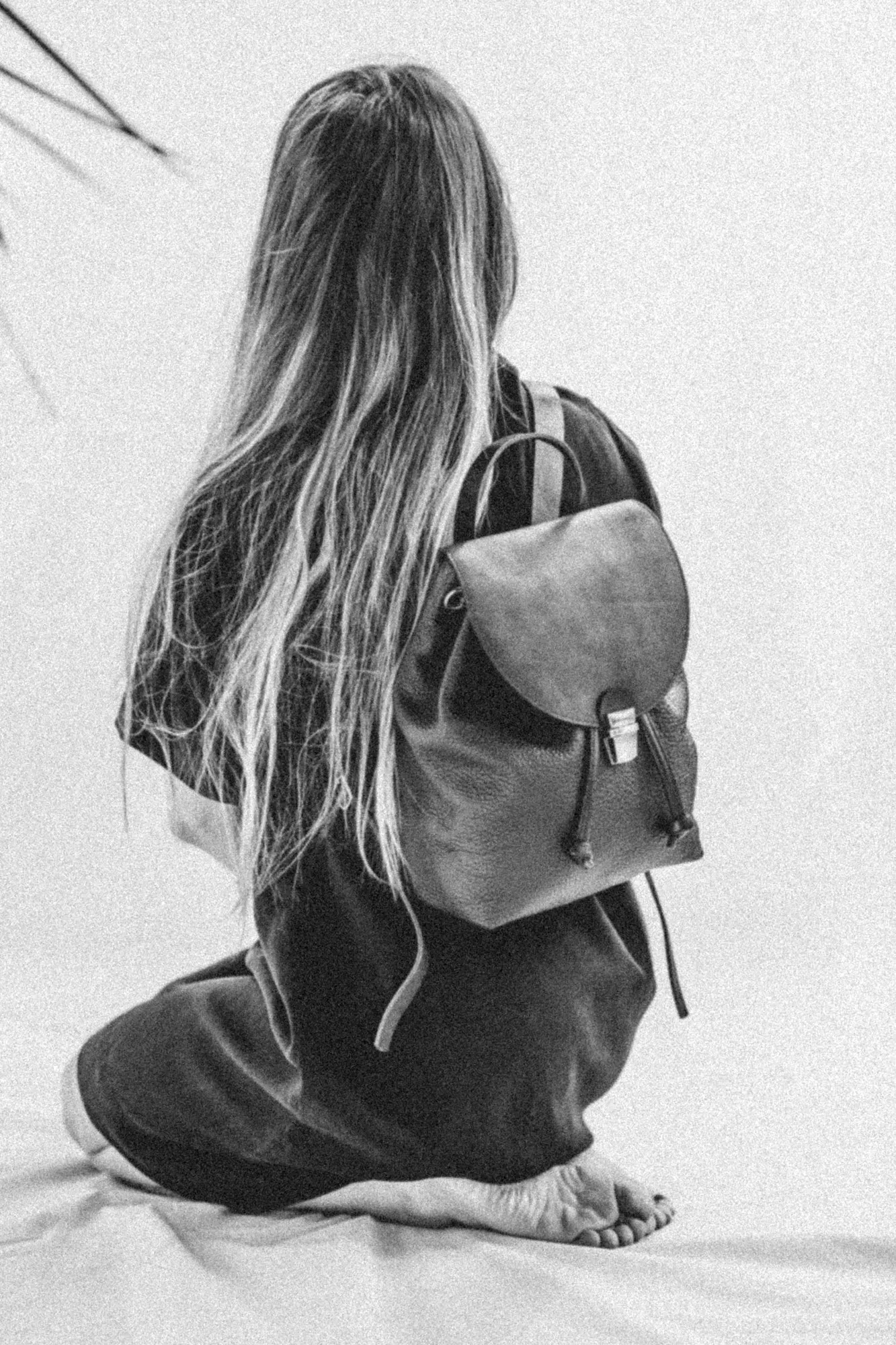 Leather rucksack MILAN model