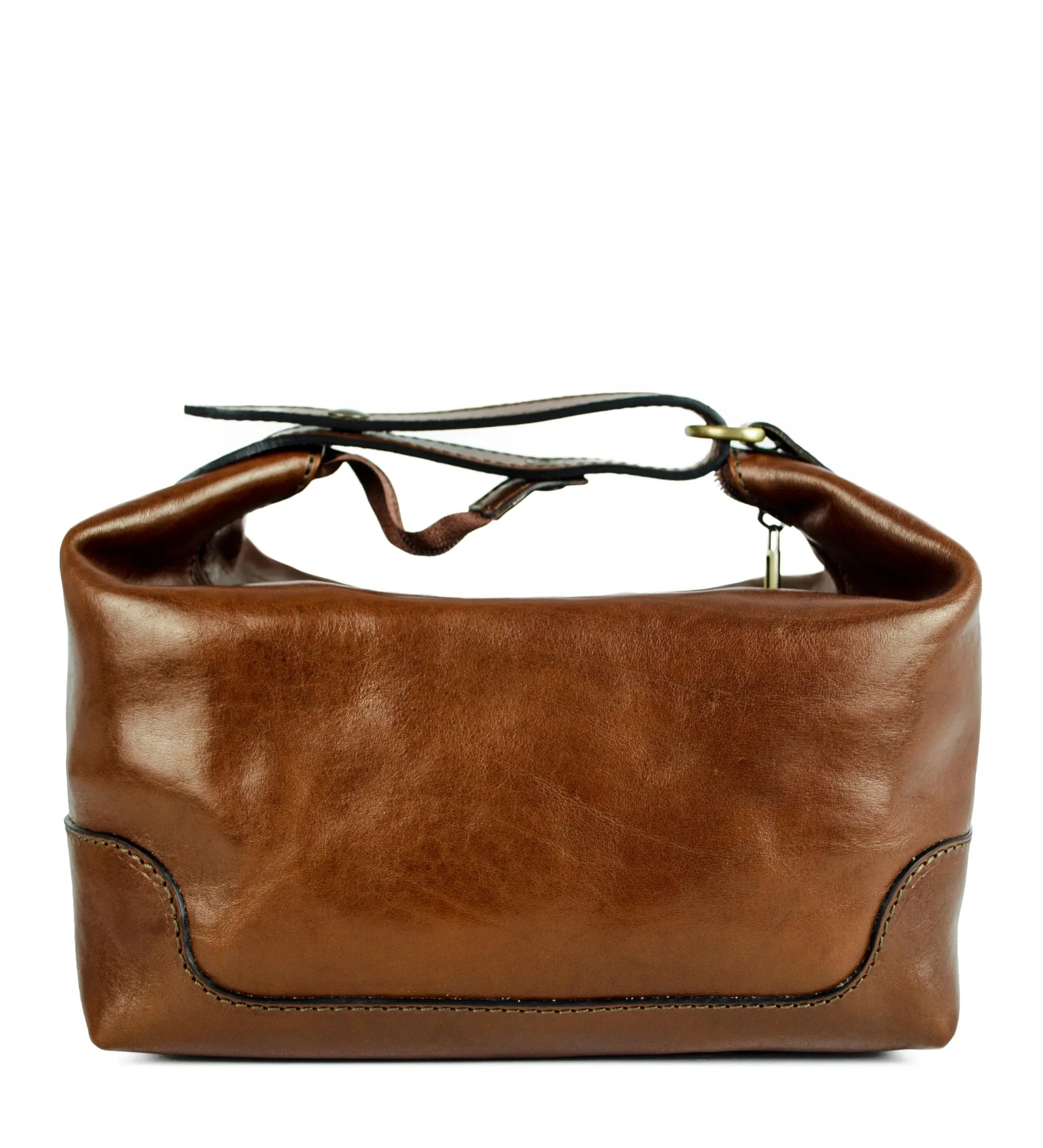 Leather Toiletry Bag - Autumn Leaves