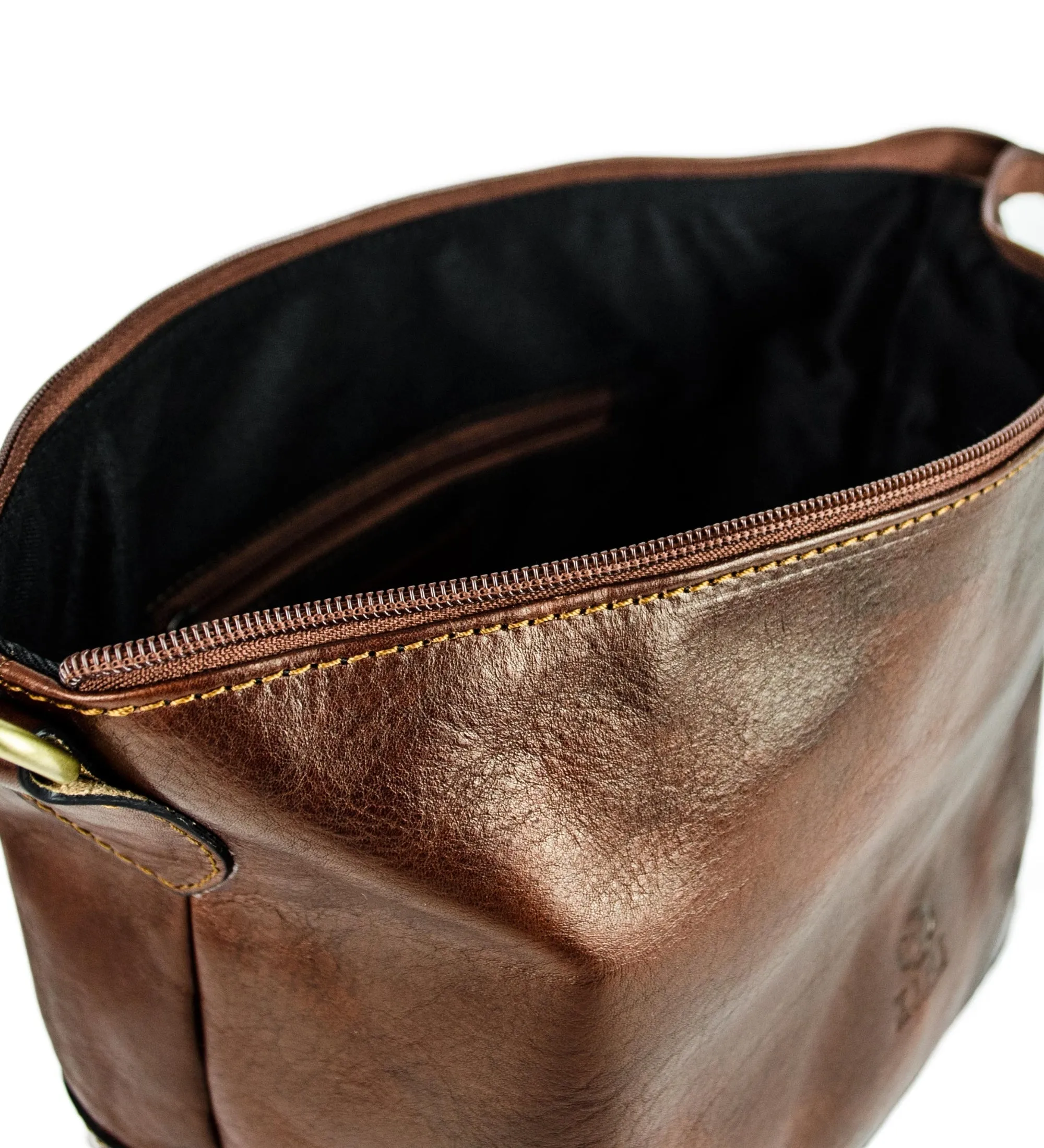 Leather Toiletry Bag - Autumn Leaves