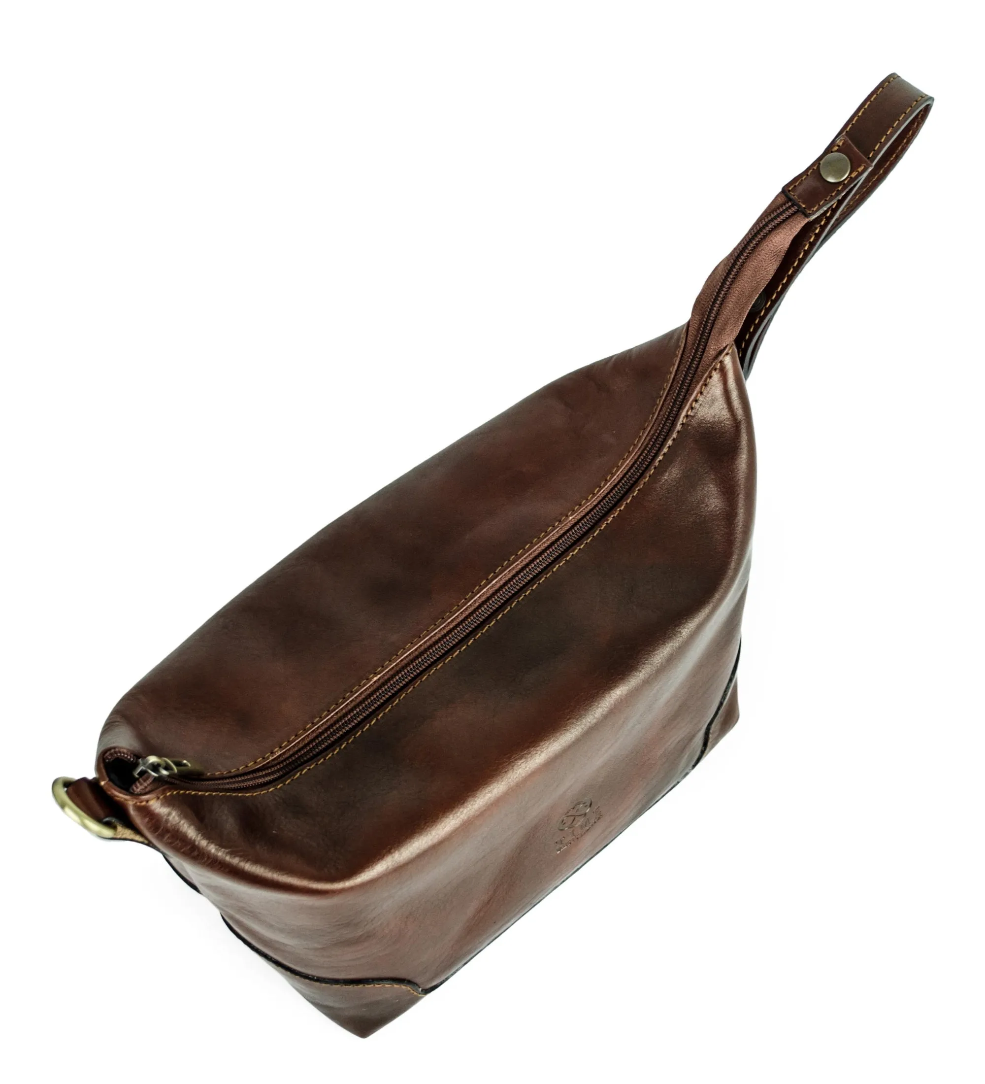 Leather Toiletry Bag - Autumn Leaves