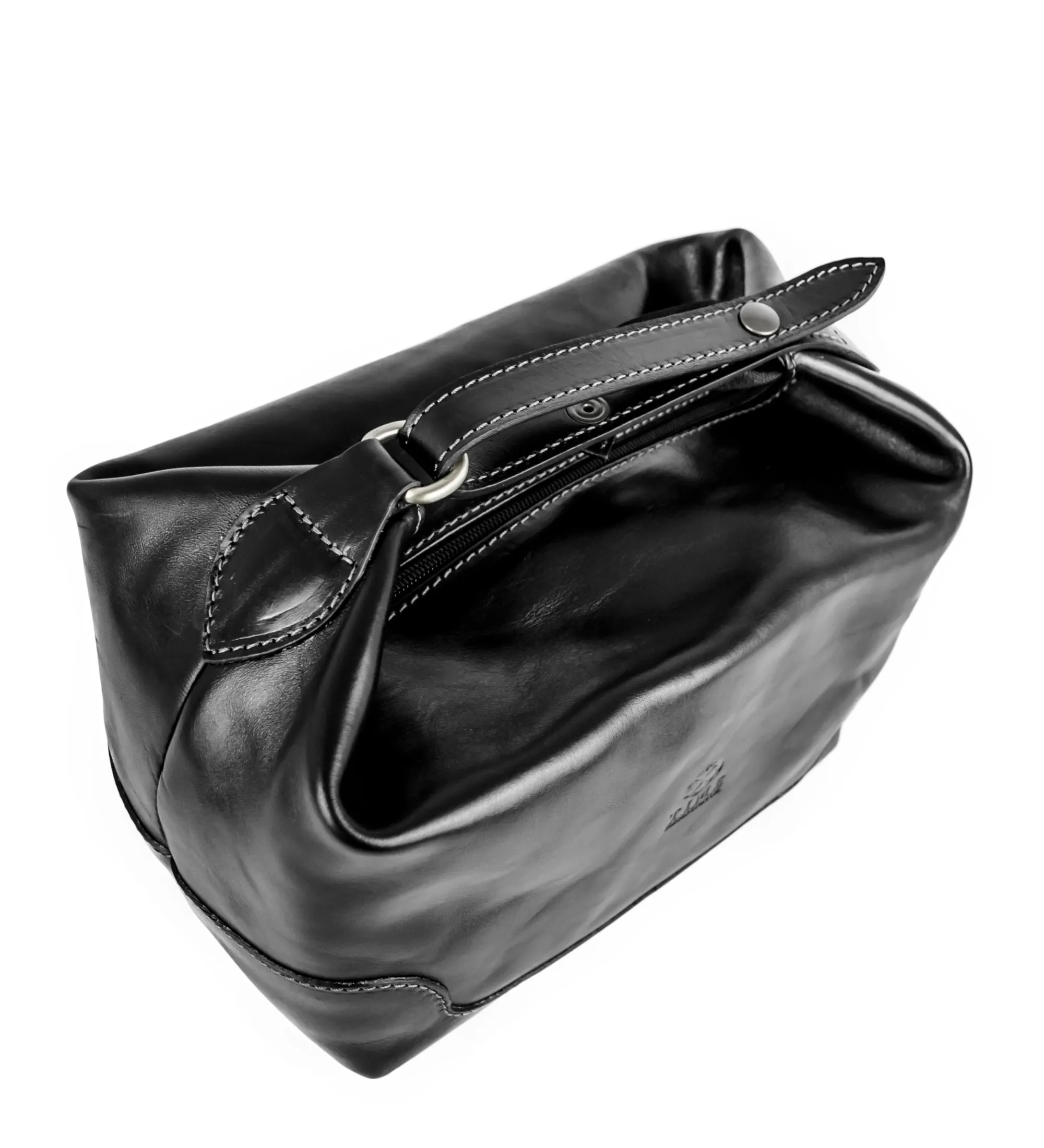 Leather Toiletry Bag for Women - Autumn Leaves