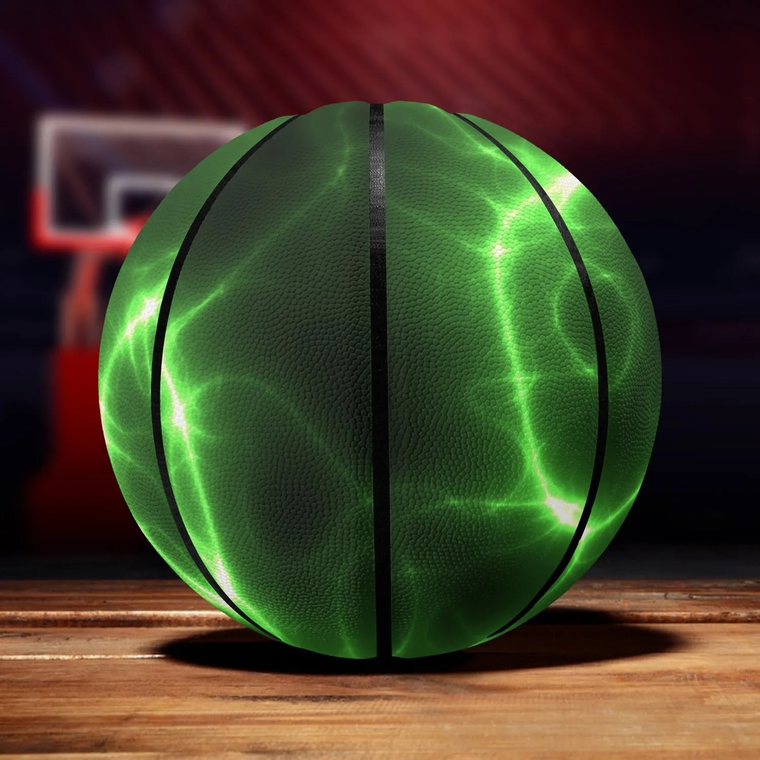 Lightning Green 8-Panel All Court Basketball