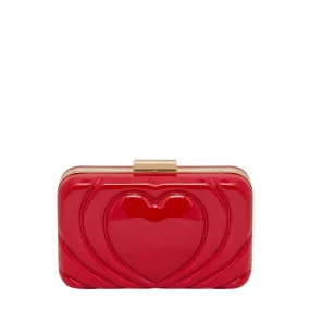 Love Moschino Heart Logo Red Clutch Bag