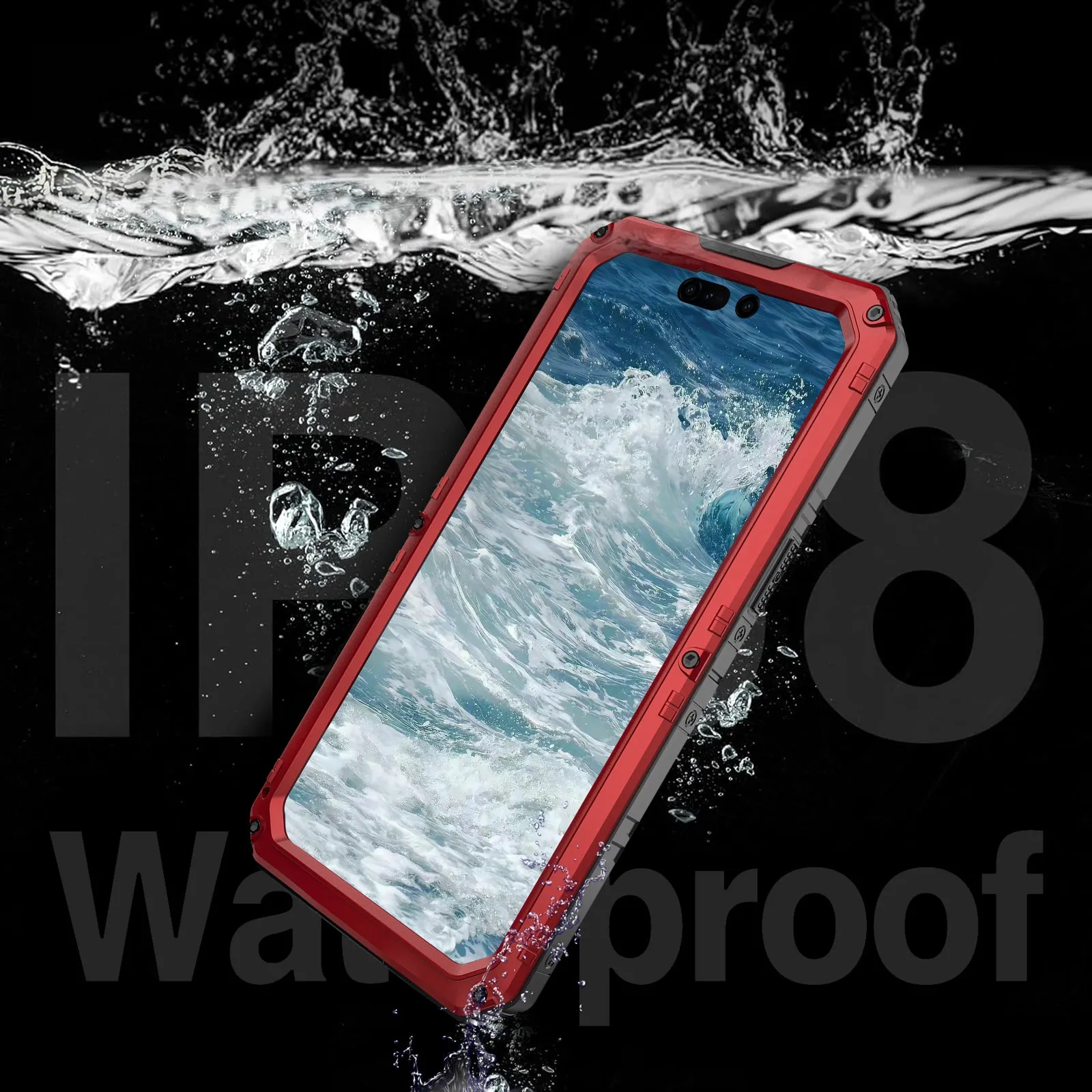 Luphie Beowulf IP68 Waterproof Diving Silicone Shockproof Aluminum Metal Case Cover