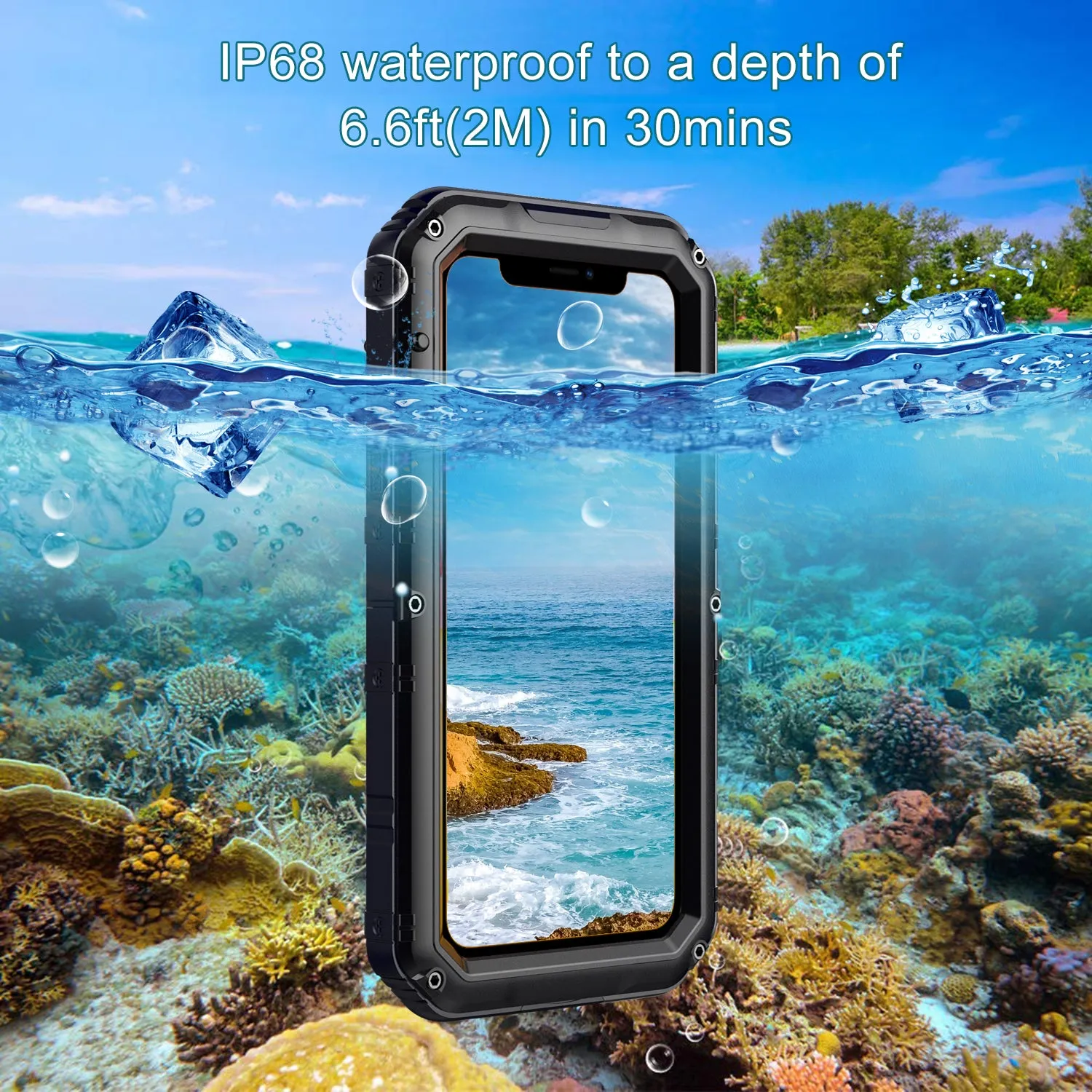 Luphie Beowulf IP68 Waterproof Diving Silicone Shockproof Aluminum Metal Case Cover