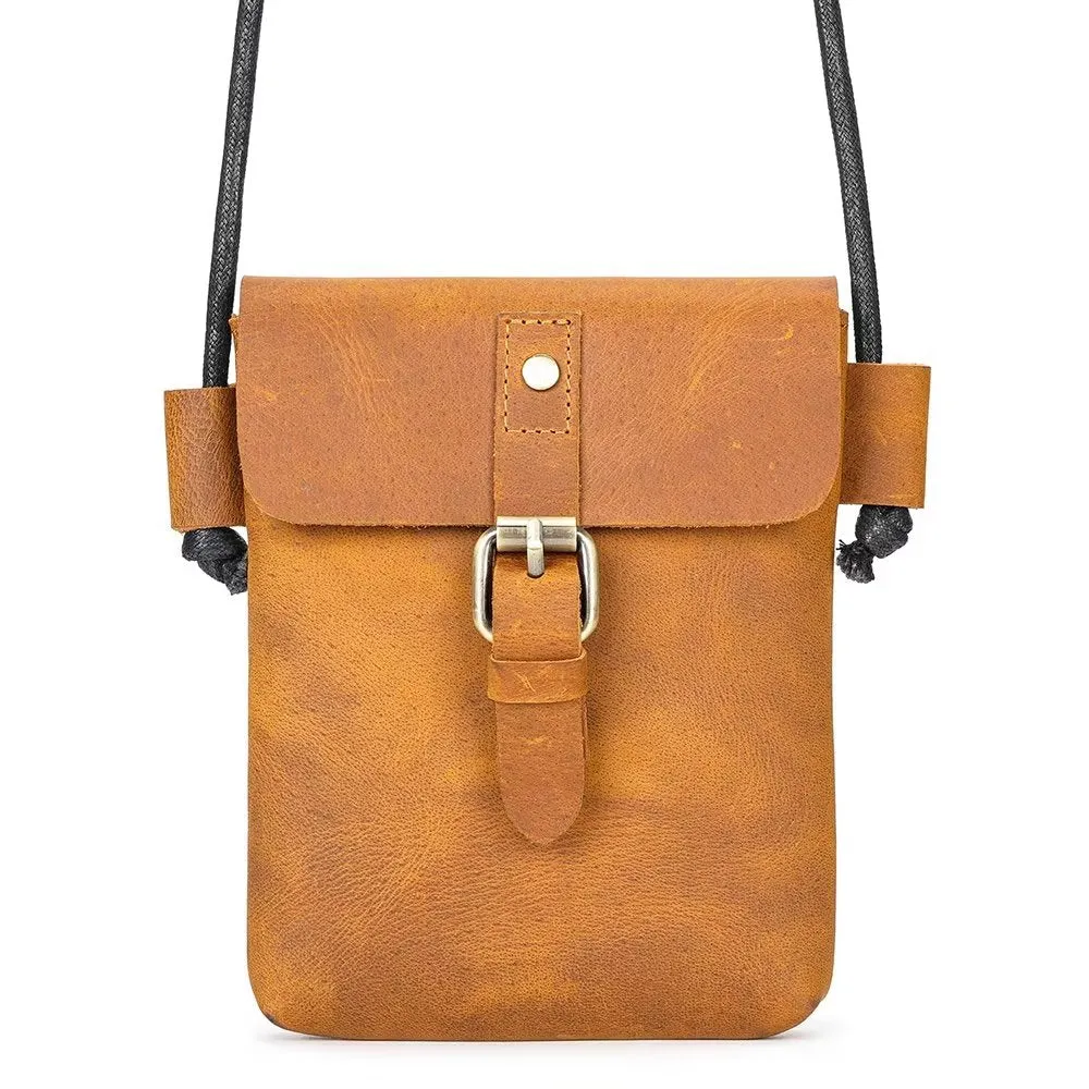 Luxury Crazy Horse Leather Men's Crossbody Bag