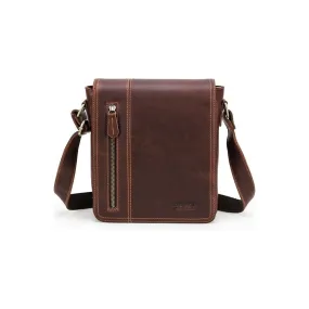 Luxury Leather Flap Compact Crossbody Bag