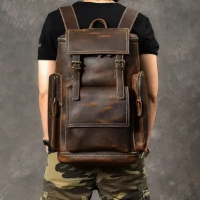 M814 Cool Backpack - Vintage Leather Hiking Bag For Men's