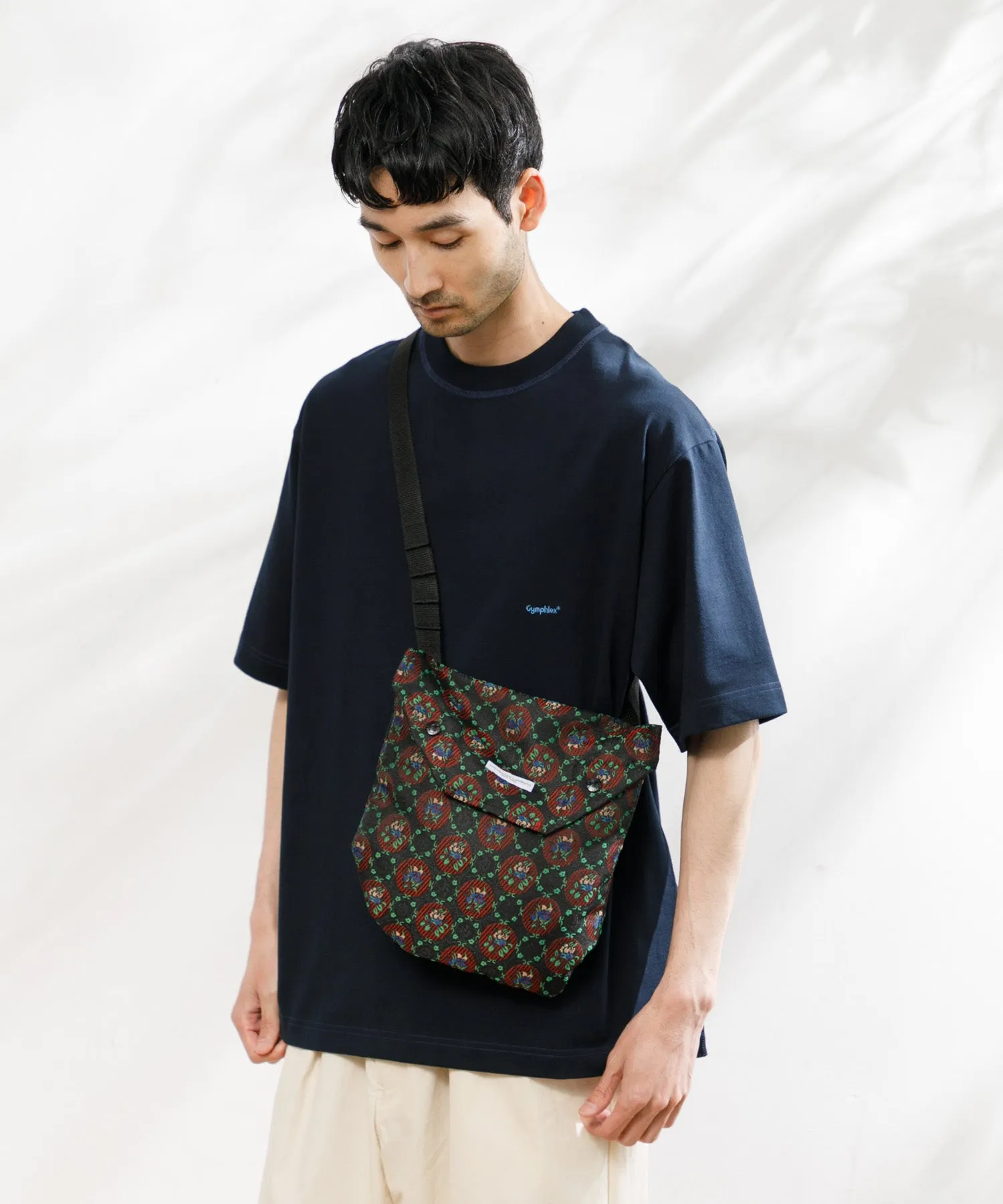 【MEN】ENGINEERED GARMENTS SHOULDER POUCH - POLYESTER FLORAL JACQUARD