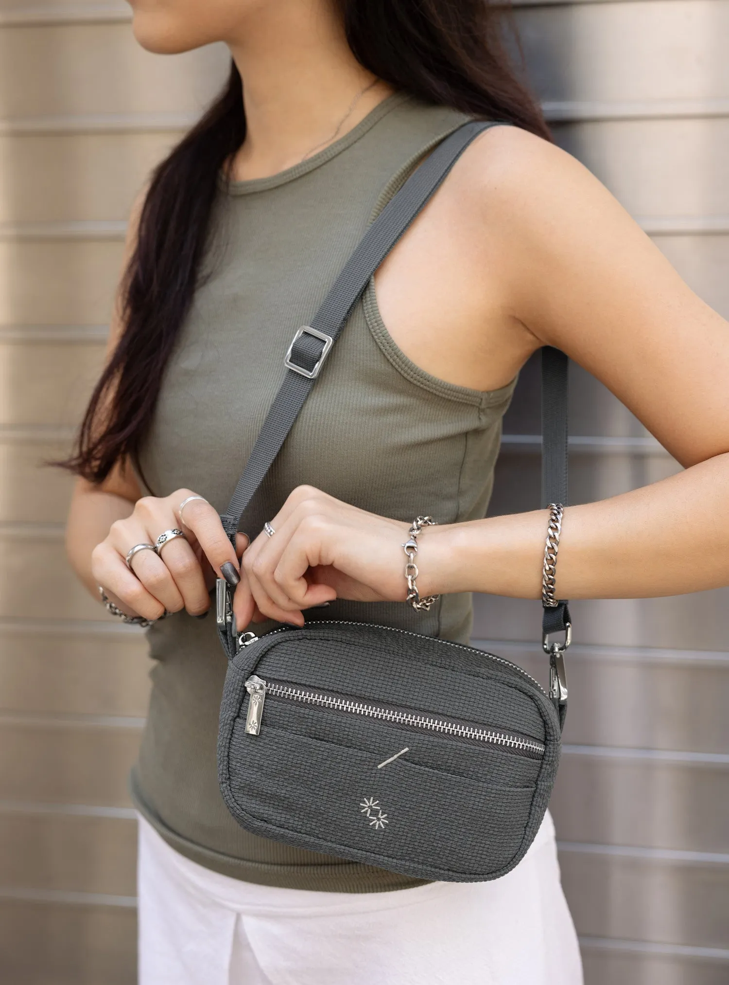 Mini Cruise Crossbody (Seersucker Bullet)