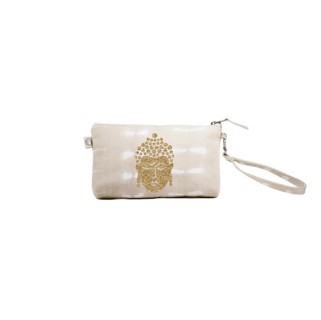 Mini Luxe Clutch with Wristlet: Stone Shibori