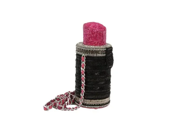 Nima Ladies Lipstick Beaded Handbag