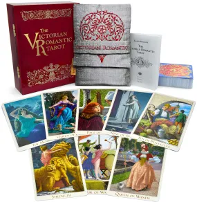 Now sold out. The Victorian Romantic Tarot - with cold stamping. Large format, limited edition. SILVER bag.