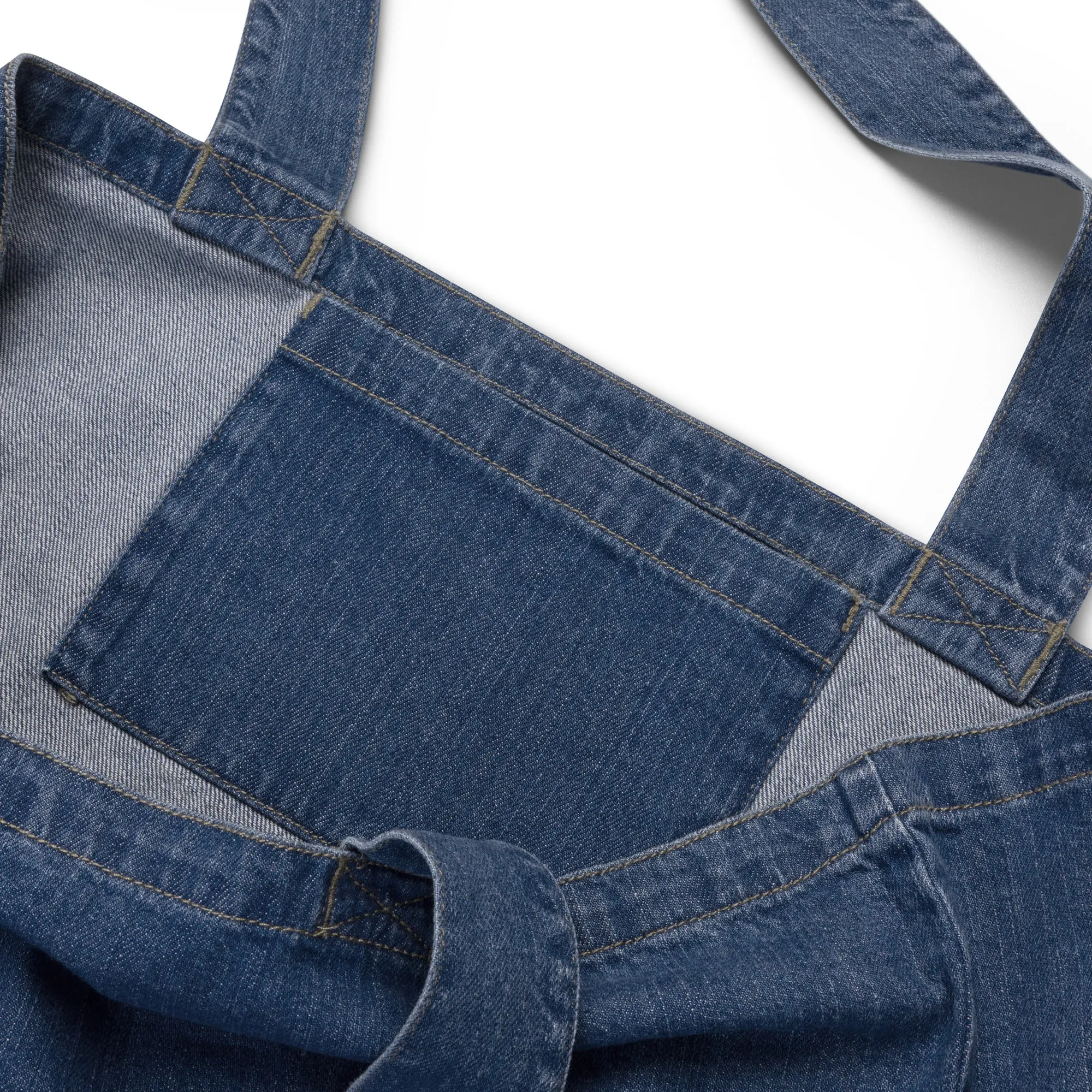 Organic denim tote bag, Be Happy